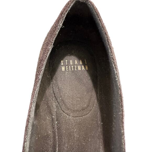 Stuart Weitzman women's vintage brown suede wedge heel size 8.5 N - Picture 4 of 9